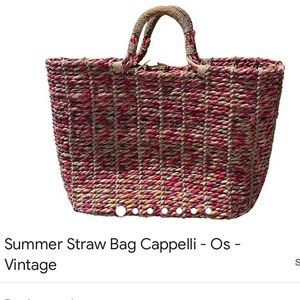 Vintage straw bag by Cappelli